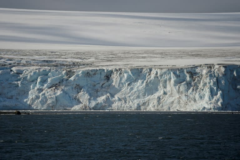 This photo taken on March 6, 2016 shows Yankee Harbour in the South Shetland Islands, Antarctica