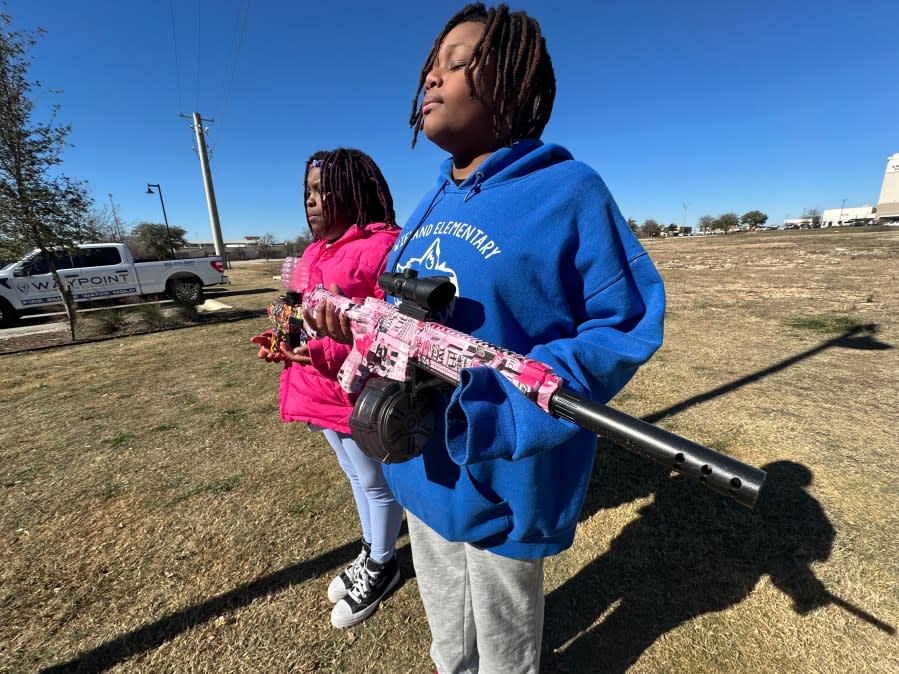 The parents of the two kids said they’d played with those toy water bead guns out in that area several times before. (Photo: KXAN)