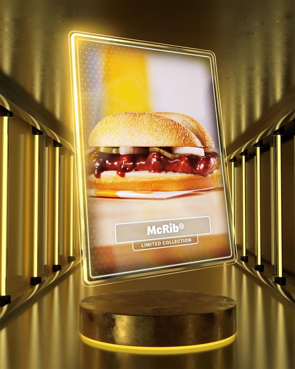 McDonald's McRib sandwich NFT