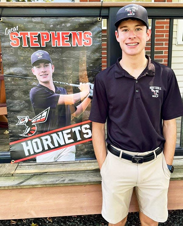 Senior team captain Lucas Stephens closed out his regular season with a sizzling 3-under par round of 32 versus Valley View. Stephens has also qualified for the District 2 tournament.