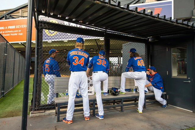 The Mets’ enviable, yet oft-injured, starting rotation. (Getty)