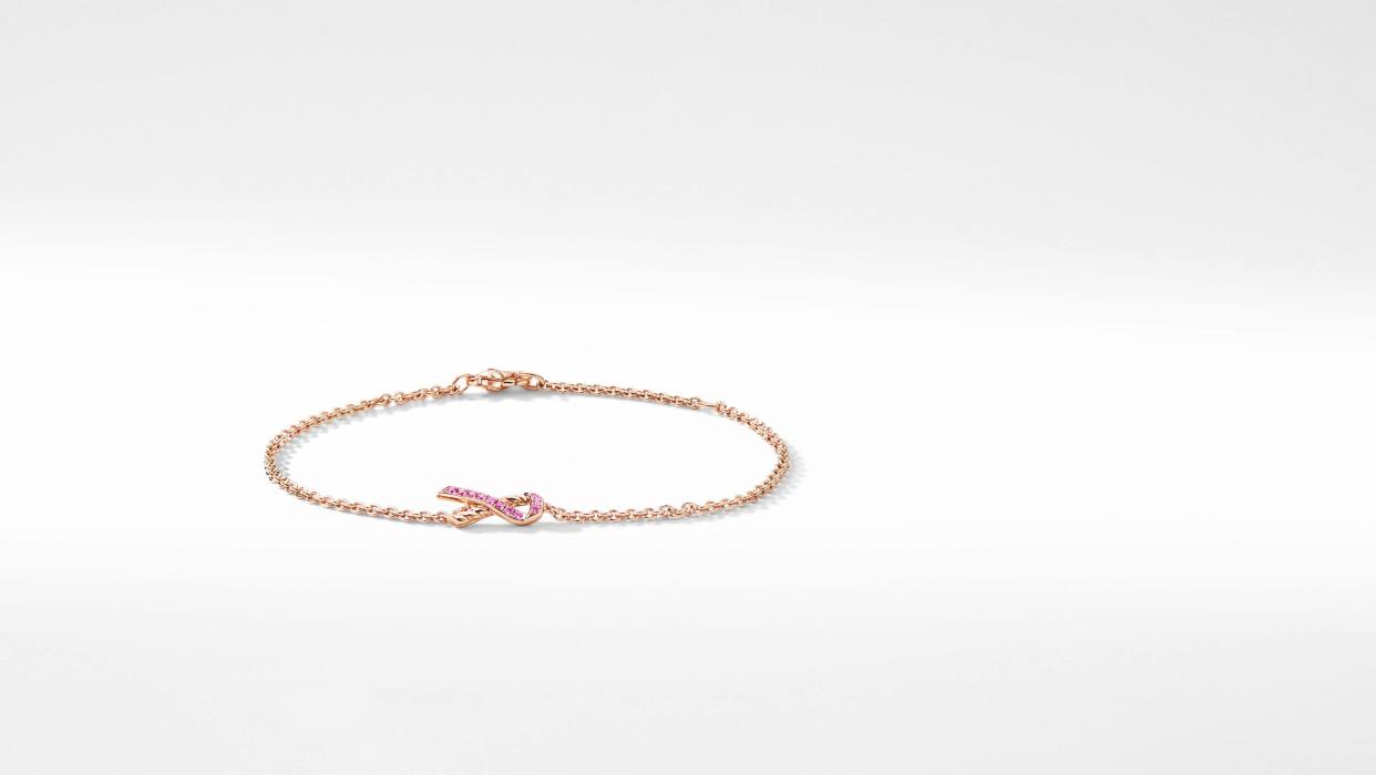 <p><a href="https://go.redirectingat.com?id=74968X1596630&url=https%3A%2F%2Fwww.davidyurman.com%2Fwomens%2Fbracelets%2Fcable-collectibles-ribbon-chain-bracelet-in-18k-rose-gold-with-pave-15mm-B16430%2B8R.html&sref=https%3A%2F%2Fwww.townandcountrymag.com%2Fstyle%2Fg45434207%2Fshop-to-support-breast-cancer-awareness-month%2F" rel="nofollow noopener" target="_blank" data-ylk="slk:Shop Now;elm:context_link;itc:0;sec:content-canvas" class="link rapid-noclick-resp">Shop Now</a></p><p>Cable Collectibles® Ribbon Chain Bracelet in 18K Rose Gold with Pavé Pink Sapphires</p><p>davidyurman.com</p><p>$1350.00</p><span class="copyright">Courtesy of David Yurman</span>