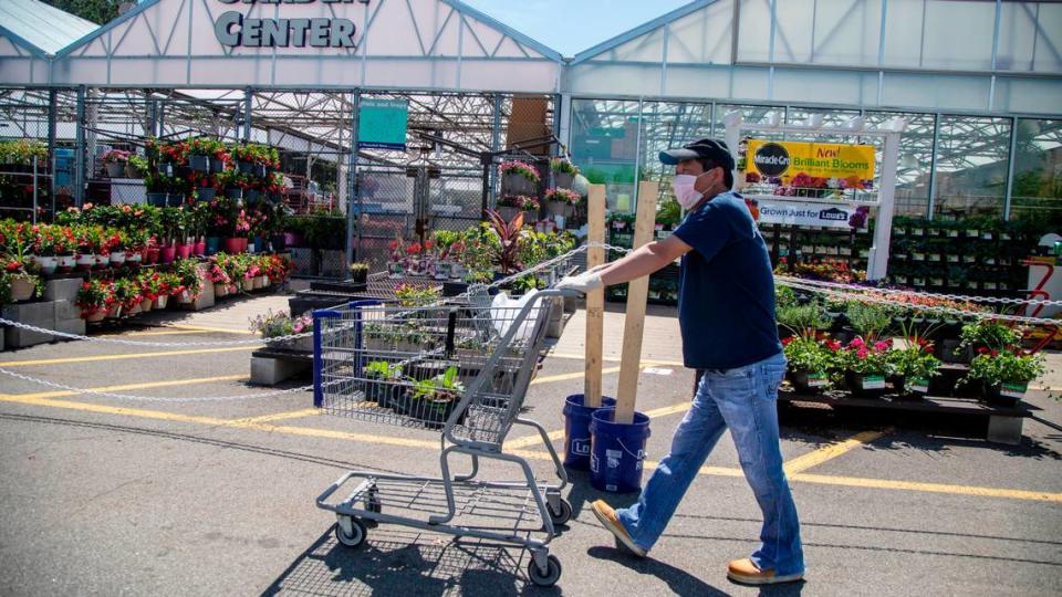 Lowe’s Home Improvement will require all workers to wear a face mask or approved face covering while working in a store or at a customer’s home because of the new coronavirus crisis, the NC-based company said.