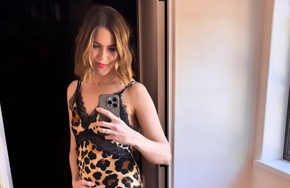 Pregnant Mandy Moore is battling a skin condition she says is the ‘pits’ as she awaits the arrival of her third child credit:Bang Showbiz