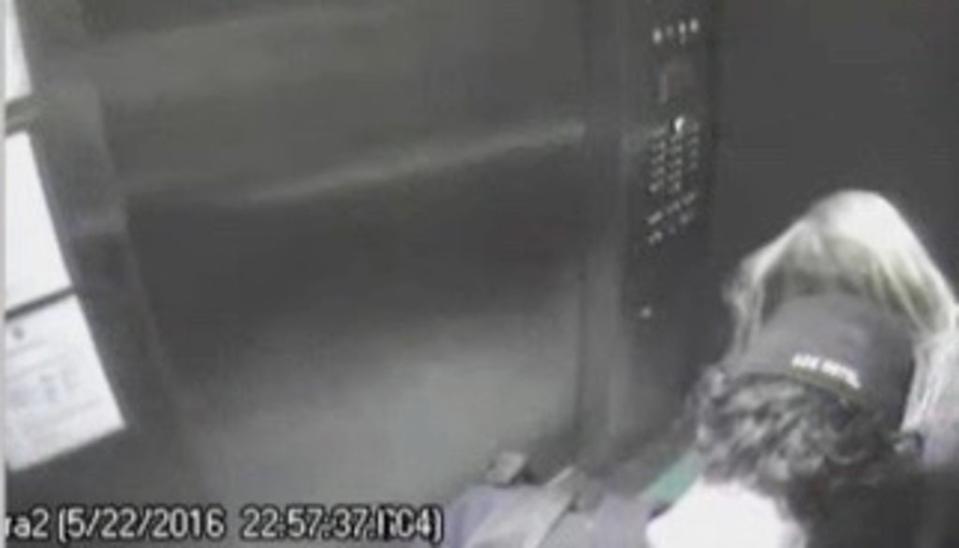 Minutes later footage shows James Franco and Amber Heard enter the elevator (Law & Crime)