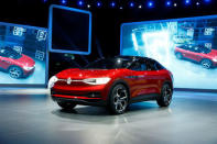 FILE PHOTO: The new Volkswagen I.D. Crozz concept car is presented during the Frankfurt Motor Show (IAA) in Frankfurt, Germany, September 12, 2017. REUTERS/Ralph Orlowski/File Photo