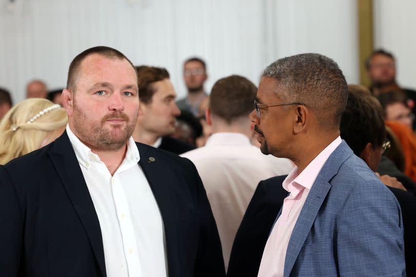 Those in attendance inside a packed events venue in Whitland included former Wales rugby captain Ken Owens and First Minister Vaughan Gething -Credit:WalesOnline/ Rob Browne