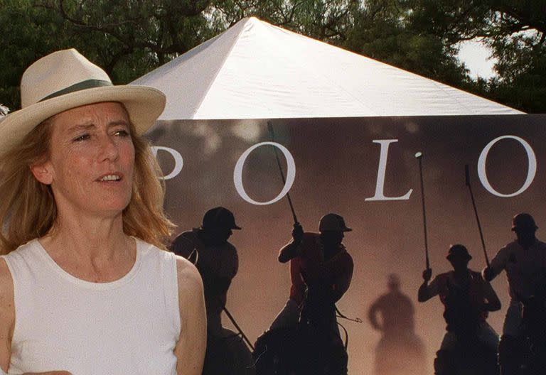 Susana Barrantes en el Campo Argentino de Polo en Palermo, el 8 de diciembre de 1997