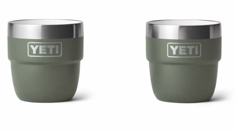 Stackable espresso cups green