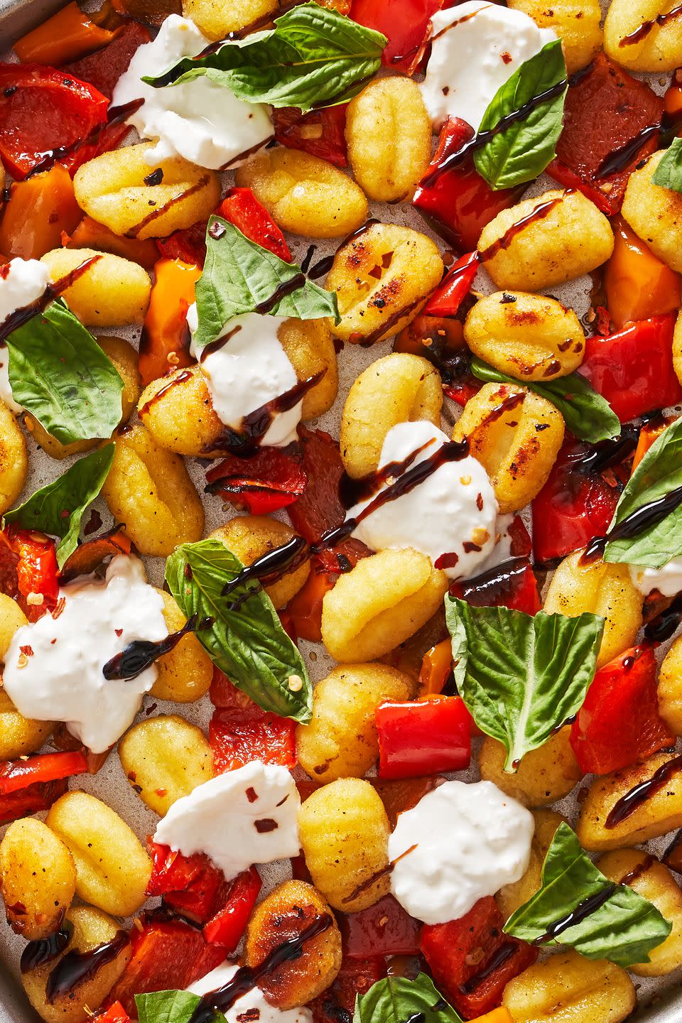 Sheet-Pan Burrata Caprese Gnocchi