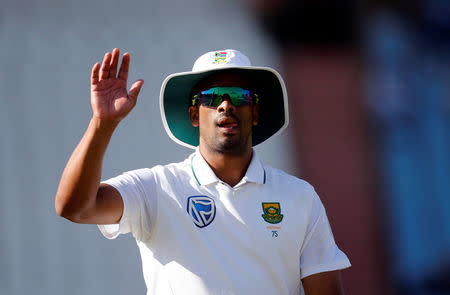 Cricket - New Zealand v South Africa - second cricket test match - Centurion Park, Centurion, South Africa - 30/8/2016. South Africa's Vernon Philander gestures. REUTERS/Siphiwe Sibeko