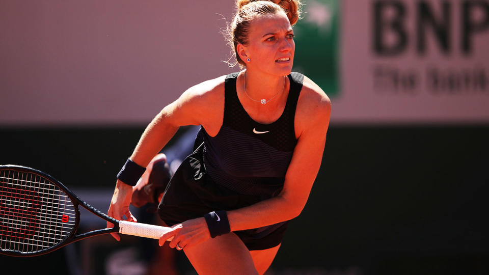 Petra Kvitova, pictured here in action against Greet Minnen at the French Open.