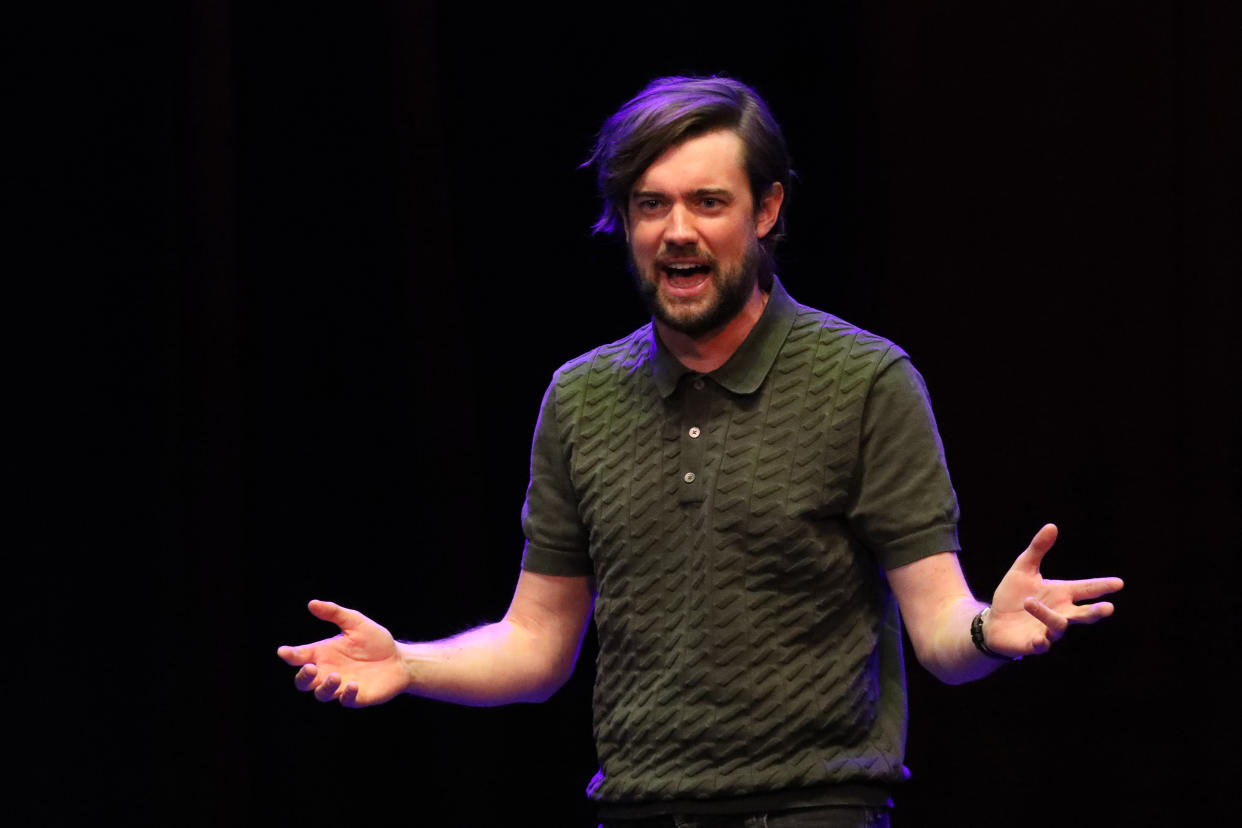 TORONTO, ONTARIO - FEBRUARY 18: Jack Whitehall performs at Massey Hall on February 18, 2023 in Toronto, Ontario. (Photo by Jeremychanphotography/Getty Images)