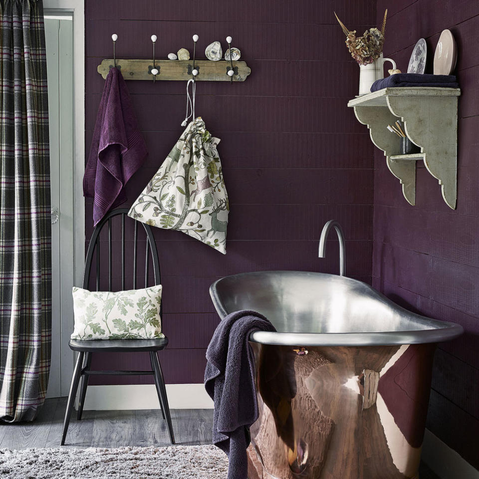 Create ambience with rich purple tones