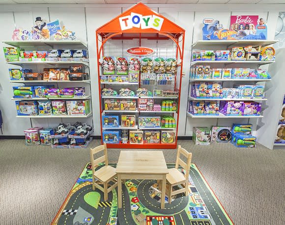 A toy display in a JCPenney store