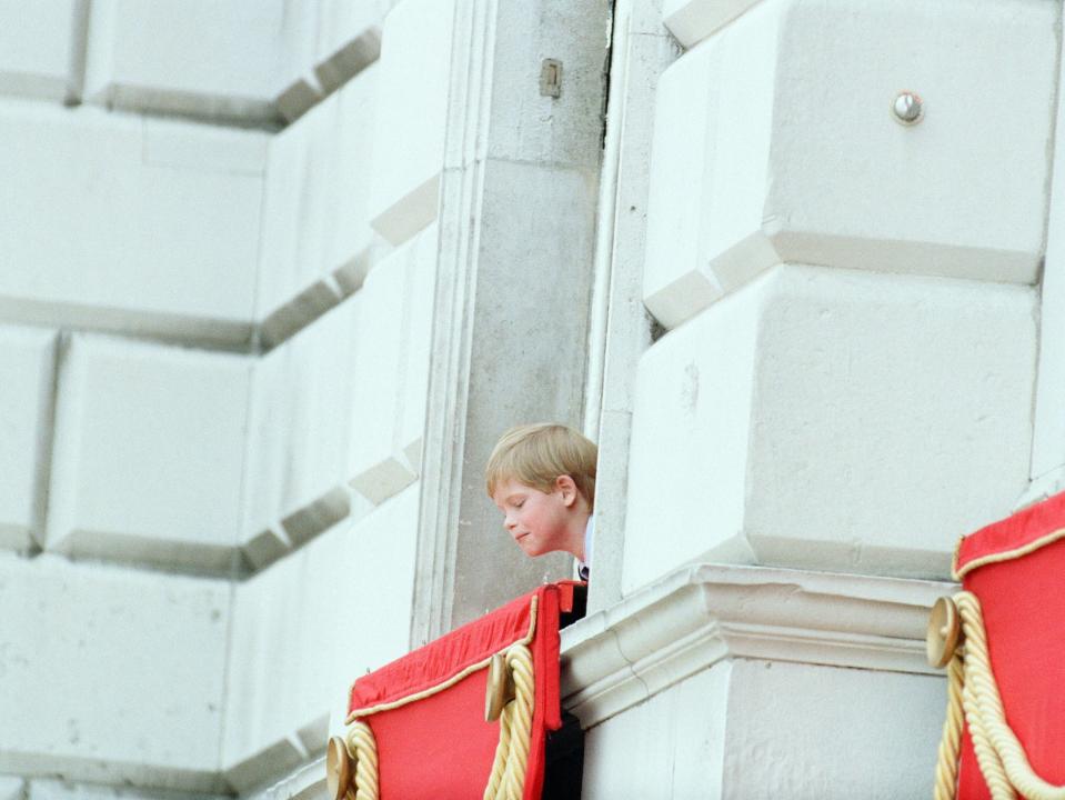 Prince Harry at Trooping the Colour 1990.