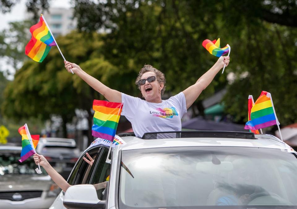 Several Pride Month celebrations will take place throughout June in Sarasota-Manatee, including the June 11 Project Pride SRQ Car Parade through downtown Sarasota. (PHOTO: HERALD-TRIBUNE ARCHIVE 2021)