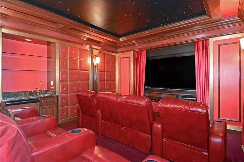 <p>Watch your favourite Rick Ross music video in the home theatre. (Realtor.com) </p>