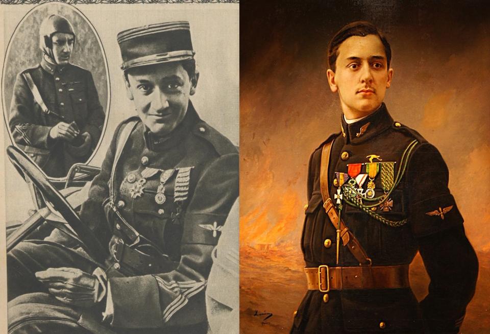  Georges Guynemer, el piloto francés en cuyo honor se adoptó el emblema de la cigüeña