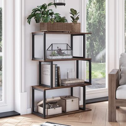 Add freestanding shelves