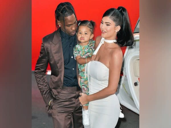 Travis Scott, Stormi, Kylie Jenner (L to R) (Image source: Instagram)