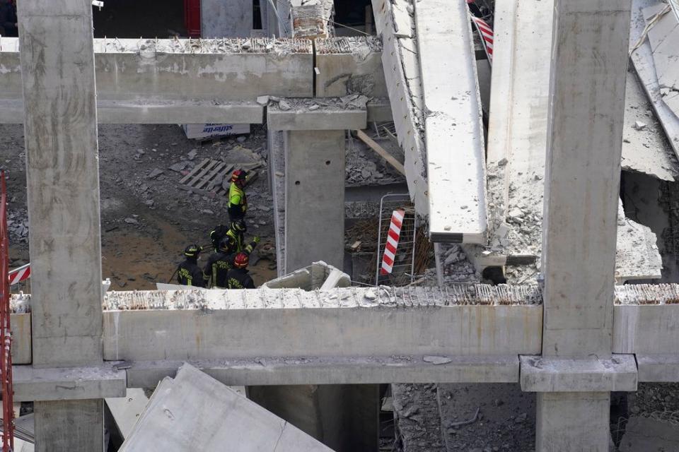 義大利中部大城佛羅倫斯工安事故，釀成5名工人死亡、3人重傷的慘劇。（AP）