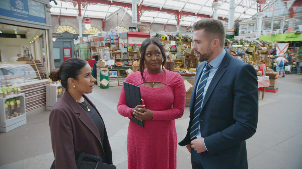 Amina, who was fired, alongside Onyeke and Phil in The Apprentice task. (BBC)