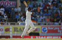 Cricket - India v Australia - Third Test cricket match - Jharkhand State Cricket Association Stadium, Ranchi, India - 18/03/17 - India's Cheteshwar Pujara plays a shot. REUTERS/Adnan Abidi