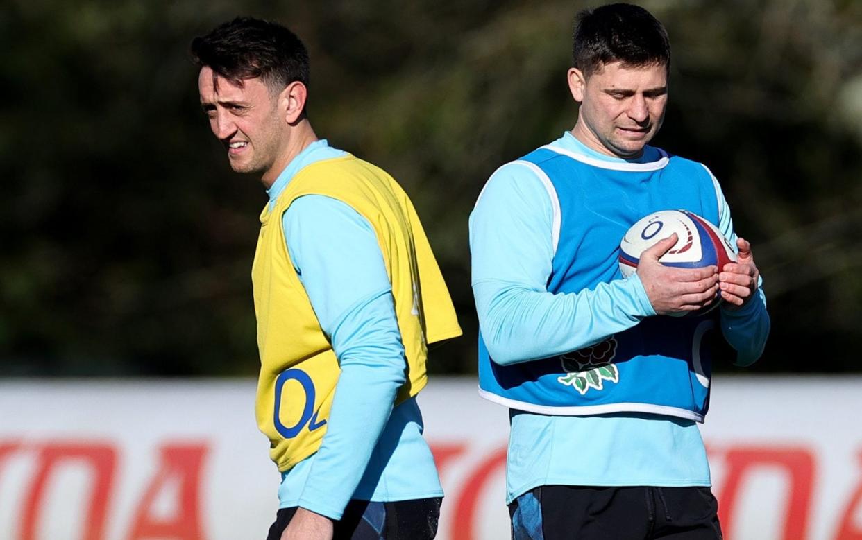 Ben Youngs and Alex Mitchell at England training - David Rogers/Getty Images