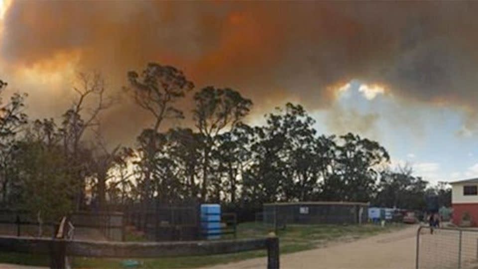 The fires started as a controlled burn but has since jumped to containment lines. Photo: Edgar’s Mission Facebook