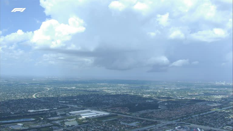 Nubes sobre el circuito de Miami