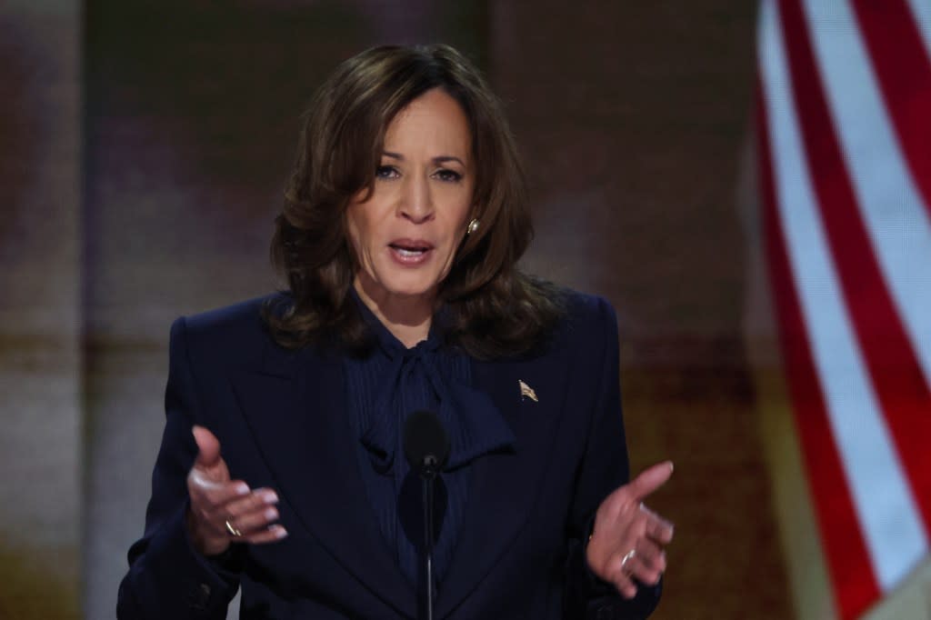 Democratic presidential nominee and U.S. Vice President Kamala Harris took the stage on Day 4 of the DNC in Chicago. REUTERS