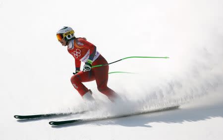 Alpine Skiing - Pyeongchang 2018 Winter Olympics - Women's Downhill - Jeongseon Alpine Centre - Pyeongchang, South Korea - February 21, 2018 - Ragnhild Mowinckel of Norway competes. REUTERS/Mike Segar