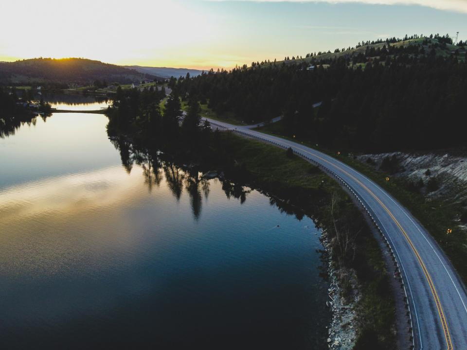 Fishing is a reason some travelers think September is the best time to visit Montana.
pictured: a large lake in Montana