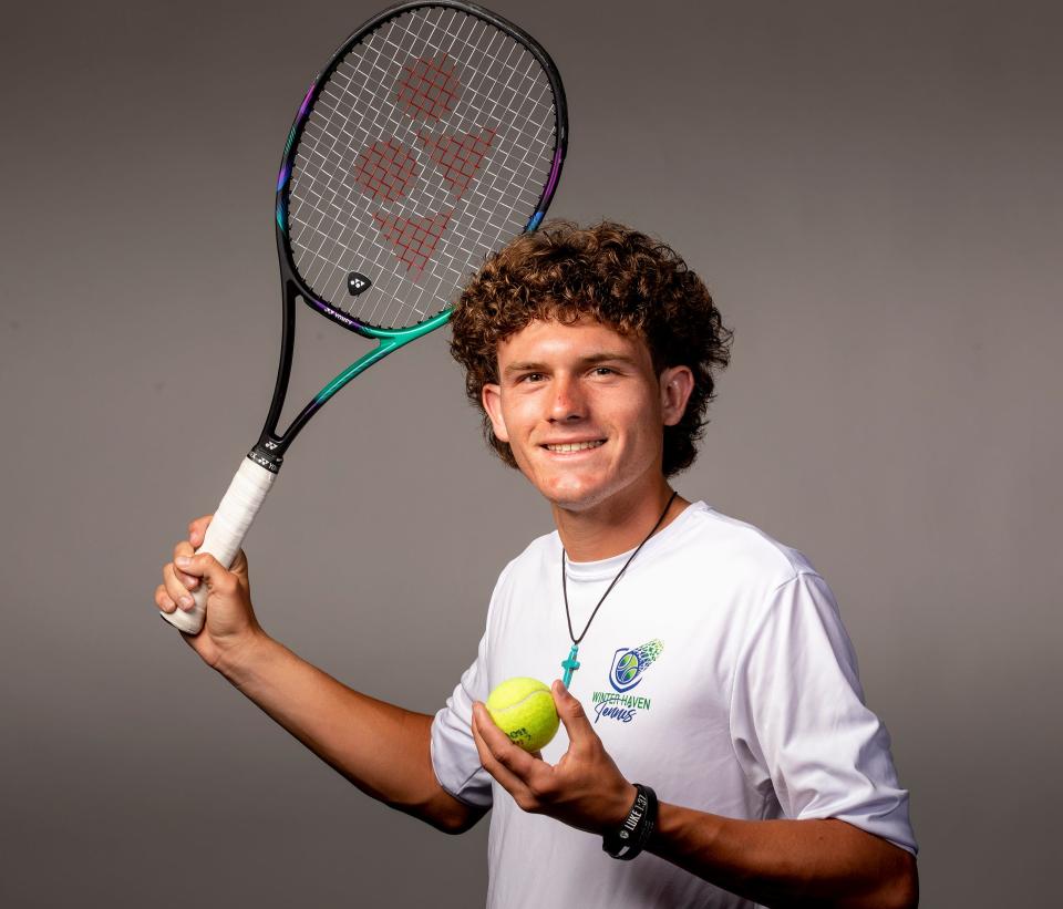 All County Tennis - Winter Haven High School - Ben Saltman in Lakeland Fl. Thursday May 9, 2024.
Ernst Peters/The Ledger