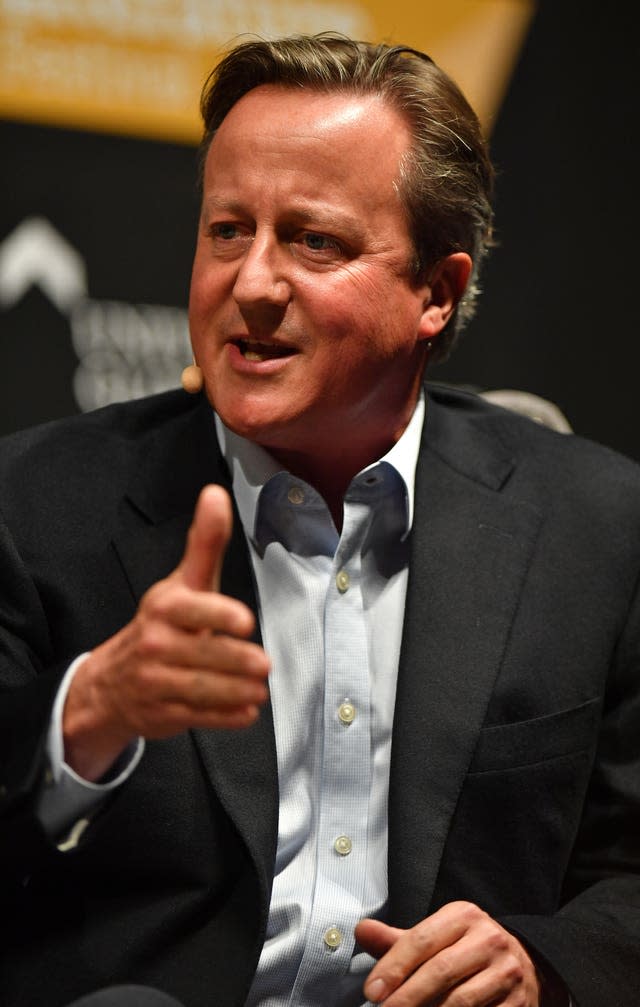 Former prime minister David Cameron 