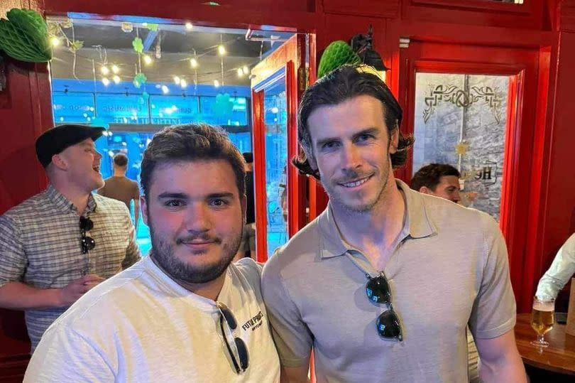 Gareth Bale in Temple Bar cardiff