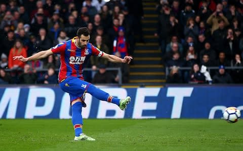 Luka Milivojevic of Crystal Palace scores a penalty for his sides first goal during the Premier League match between Crystal Palace and Liverpool at Selhurst Park - Credit: Jordan Mansfield/Getty Images