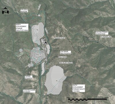 Figure 4: Overall Site Layout. Source: Ausenco, 2023. (CNW Group/Freeman Gold Corp.)