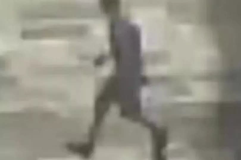 The blurred CCTV image which could be of Jay Slater