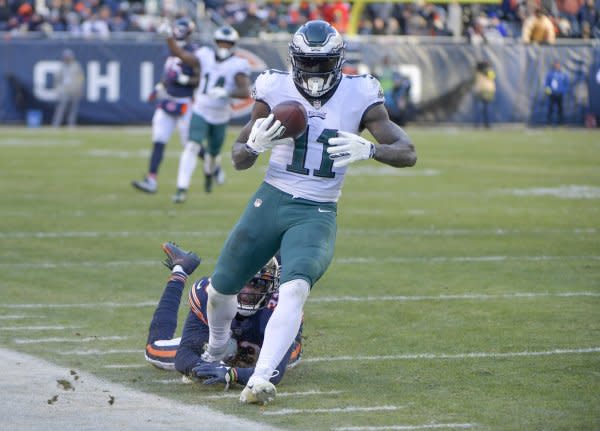 Philadelphia Eagles star A.J. Brown was the No. 6 wide receiver in fantasy football in 2022. File Photo by Mark Black/UPI