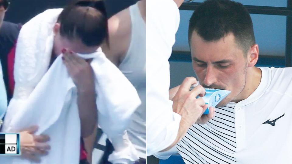 Dalila Jakupovic and Bernard Tomic, pictured here during Australian Open qualifying.