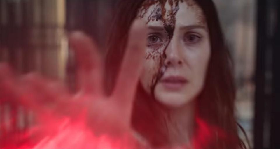 Wanda with blood on her face in "Doctor Strange in the Multiverse of Madness"