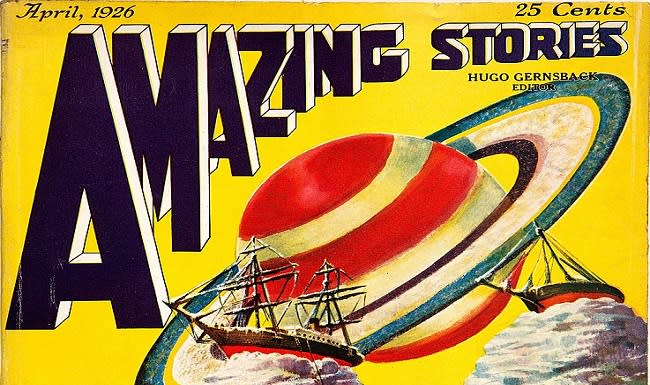 Portada del primer n&#xfa;mero de &#x002018;Amazing Stories&#x002019;, la primera revista dedicada exclusivamente a la ciencia ficci&#xf3;n (imagen v&#xed;a Wikimedia commons)