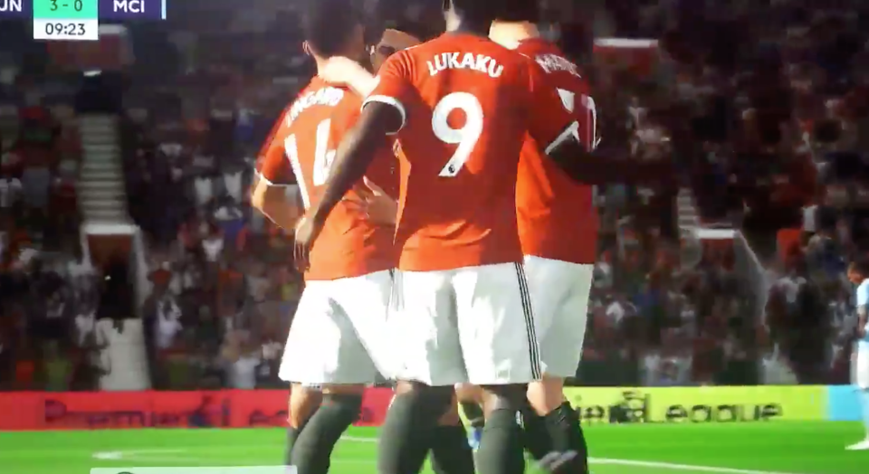 Lingard was shown congratulating team-mates in one clip.