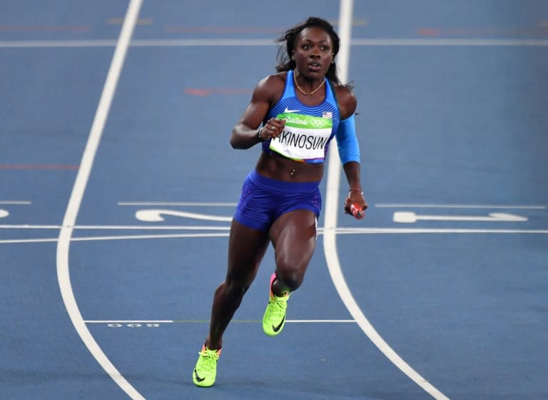 Taking a first US Indoor 60m crown was Rio 4x400 US gold medal relay member Morolake Akinosun (pictured), who ran 7.08 to edge Dezerea Bryant by .03 for the women's win, in Albuquerque, New Mexico, on March 5, 2017