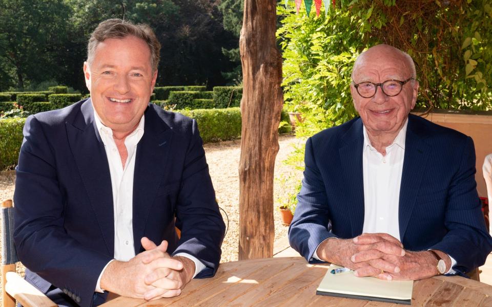 Piers Morgan with Rupert Murdoch