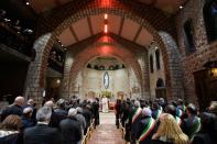 Pope Francis visits the nativity scene of Greccio