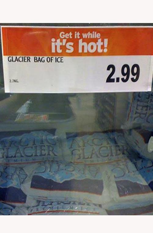 Supermarket sign fails