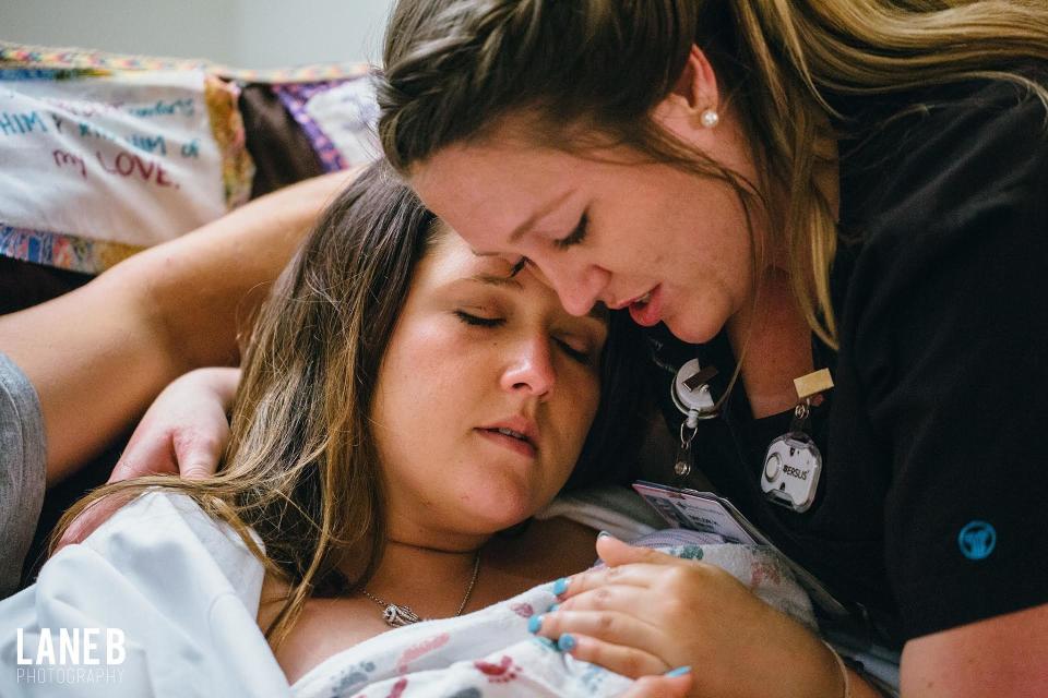 "Knowing that their baby would be born very sick, this family's nurse stayed with them and supported them through the entire labor and delivery. She rejoiced with them as their baby was born and cried with them as he passed. This family will never forget her kindness and support on their hardest day."